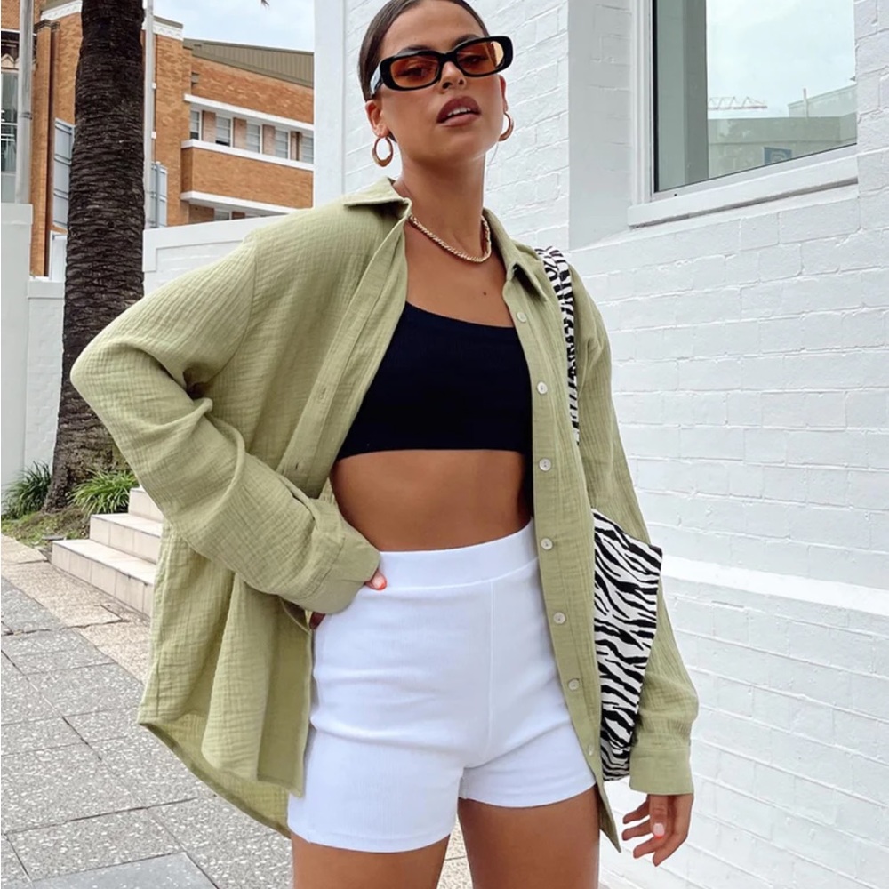 Princess Polly Mahalia Shirt Green